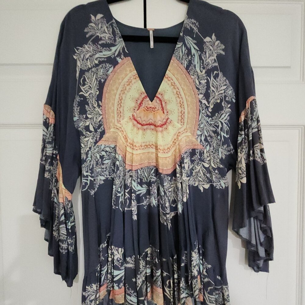 Free People flowy bell sleeve top